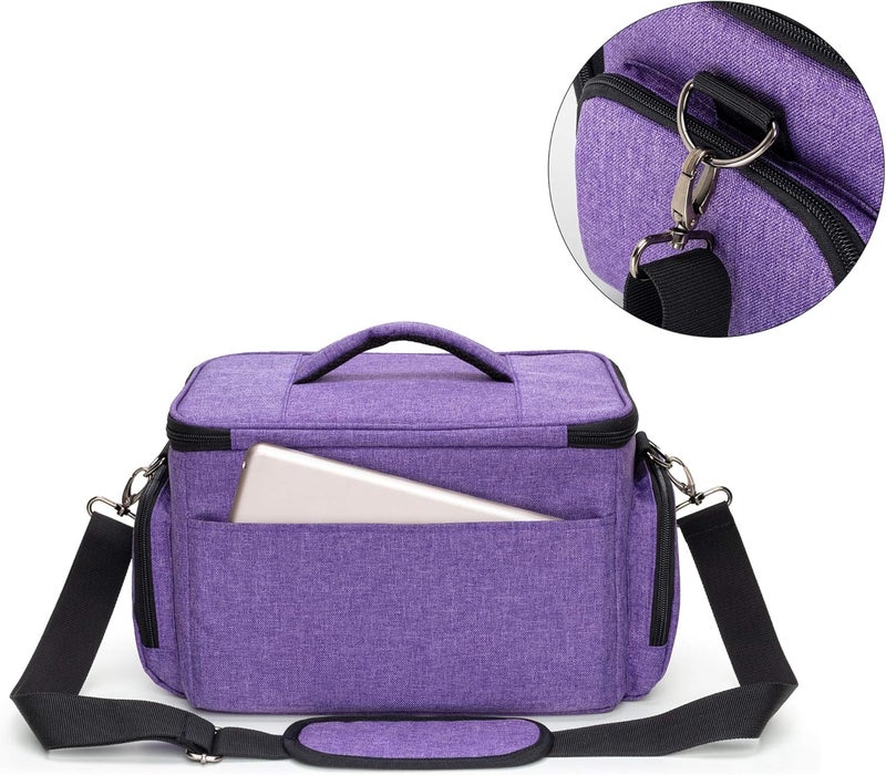 LUXJA Carrying Case Compatible with Cricut Joy and Easy Press Mini, Carrying Bag with Supplies Storage Sections, Purple - Image 5